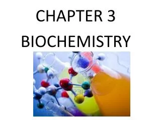 chapter 3 biochemistry