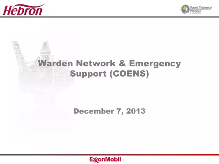warden network emergency support coens