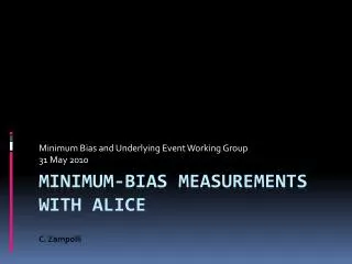 Minimum-bias measurements with alice