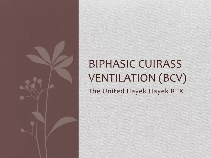 biphasic cuirass ventilation bcv