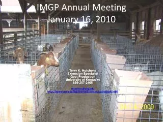 IMGP Annual Meeting January 16, 2010