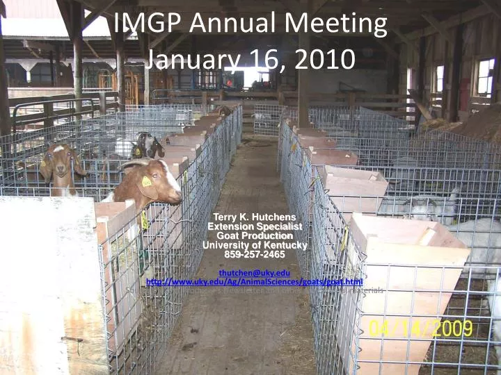 imgp annual meeting january 16 2010