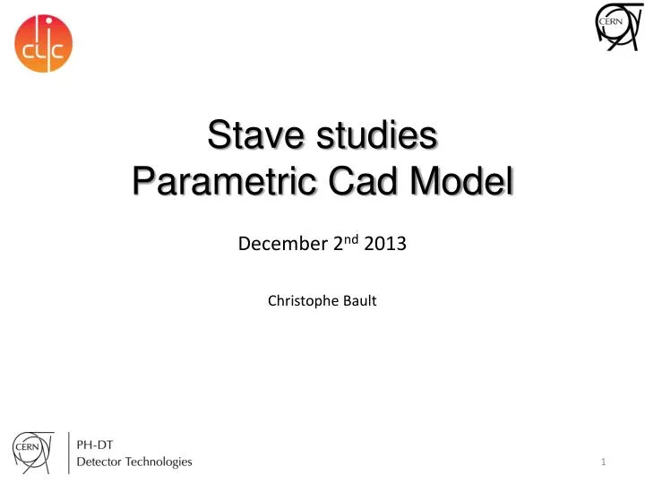stave studies parametric cad model