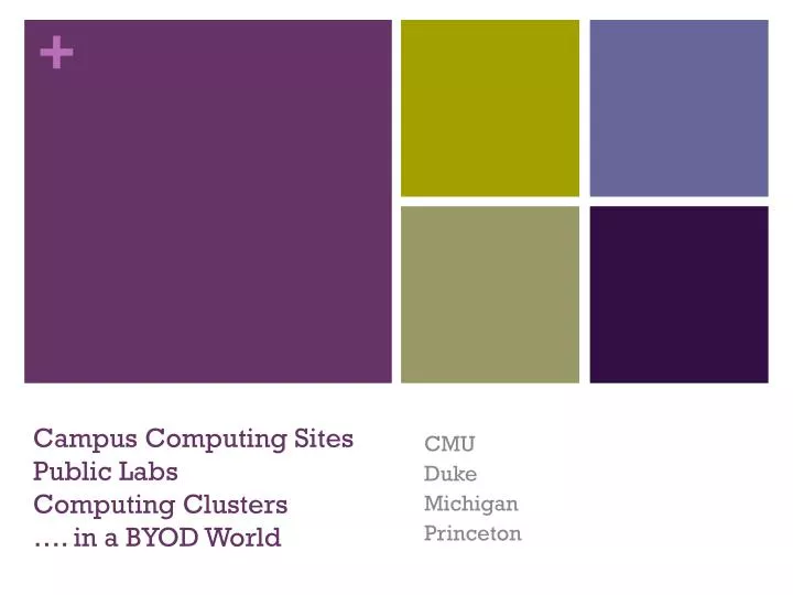 campus computing sites public labs computing clusters in a byod world