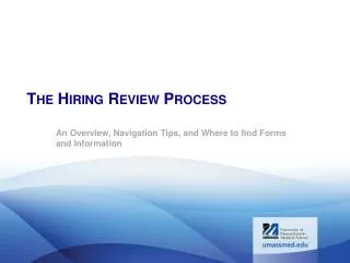The Hiring Review Process