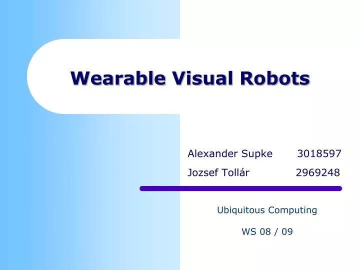 wearable visual robots