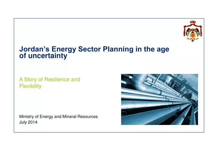 jordan s energy sector planning in the age of uncertainty