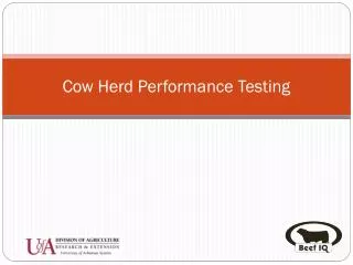 Cow Herd Performance Testing