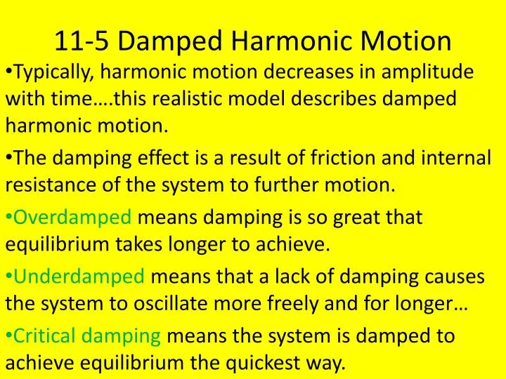 11 5 damped harmonic motion