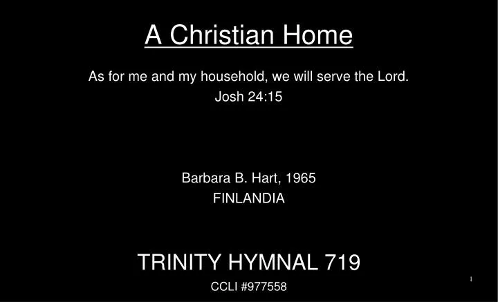 a christian home