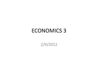 ECONOMICS 3
