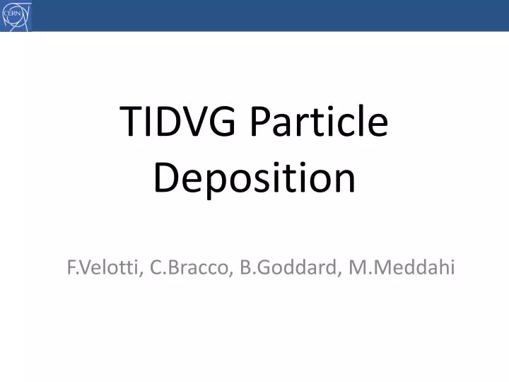 tidvg particle deposition