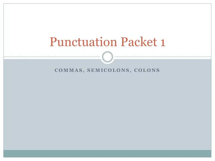 punctuation packet 1