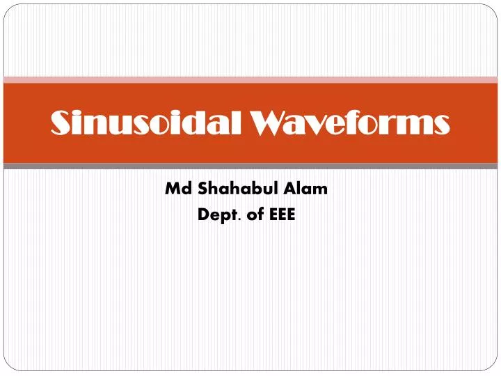 sinusoidal waveforms