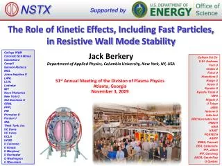 The Role of Kinetic Effects, Including Fast Particles, in Resistive Wall Mode Stability