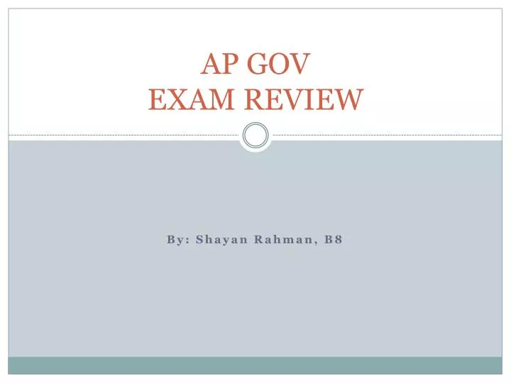 ap gov exam review