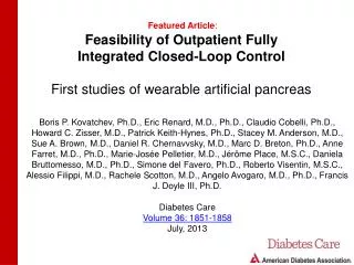 Feasibility of Outpatient Fully Integrated Closed-Loop Control