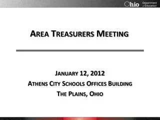 Area Treasurers Meeting