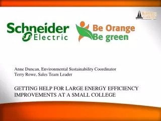 Getting help for large energy efficiency improvements at a small college