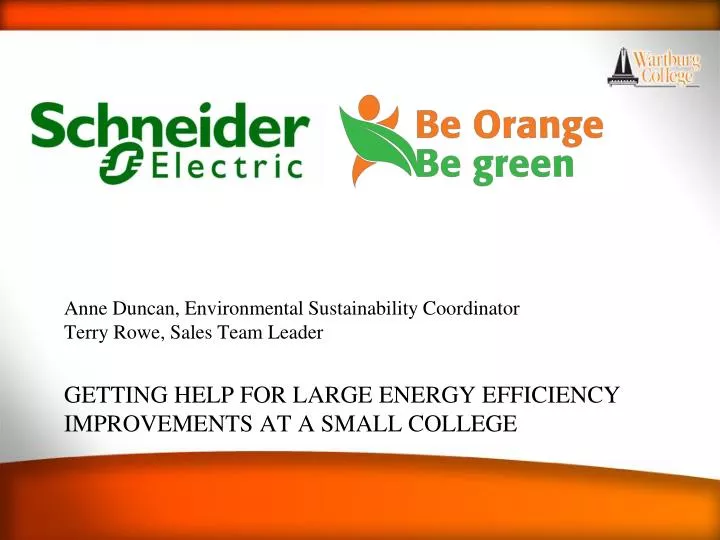 getting help for large energy efficiency improvements at a small college