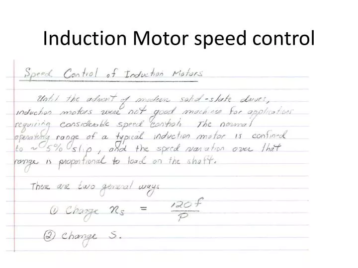 induction motor speed control