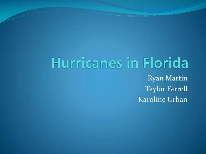 hurricanes in florida