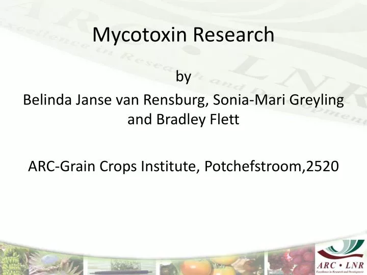mycotoxin research