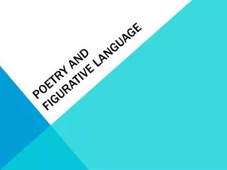poetry and figurative language