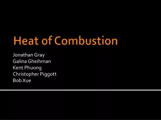 Heat of Combustion