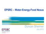 EPSRC – Water-Energy-Food Nexus - slide 1
