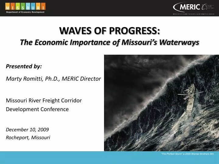 waves of progress the economic importance of missouri s waterways
