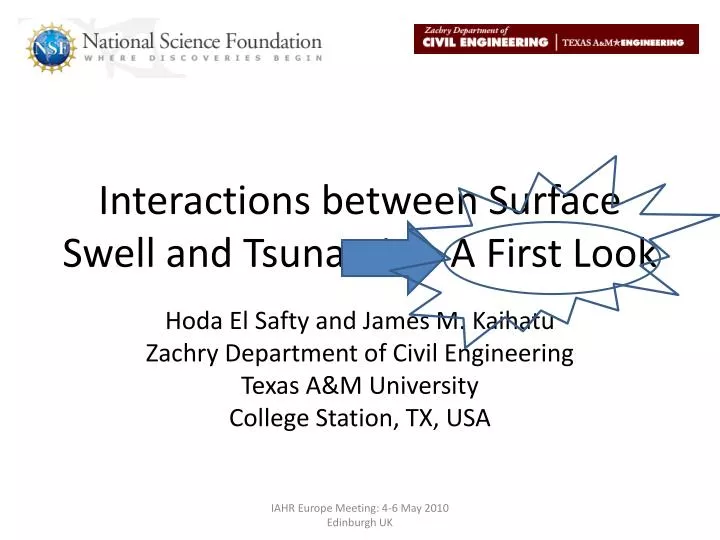 interactions between surface swell and tsunamis a first look