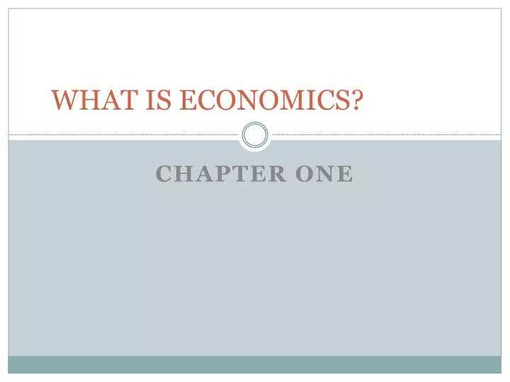 what is economics