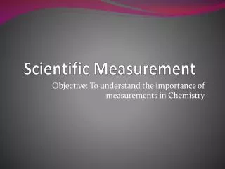 scientific measurement