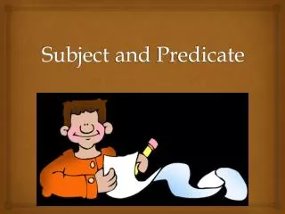 subject and predicate