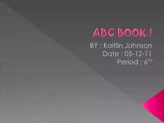 ABC BOOK !