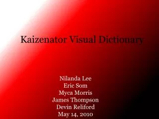 Kaizenator Visual Dictionary