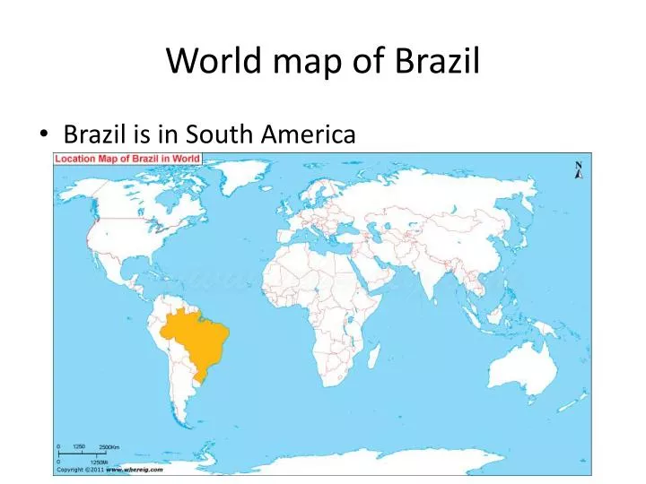 world map of brazil