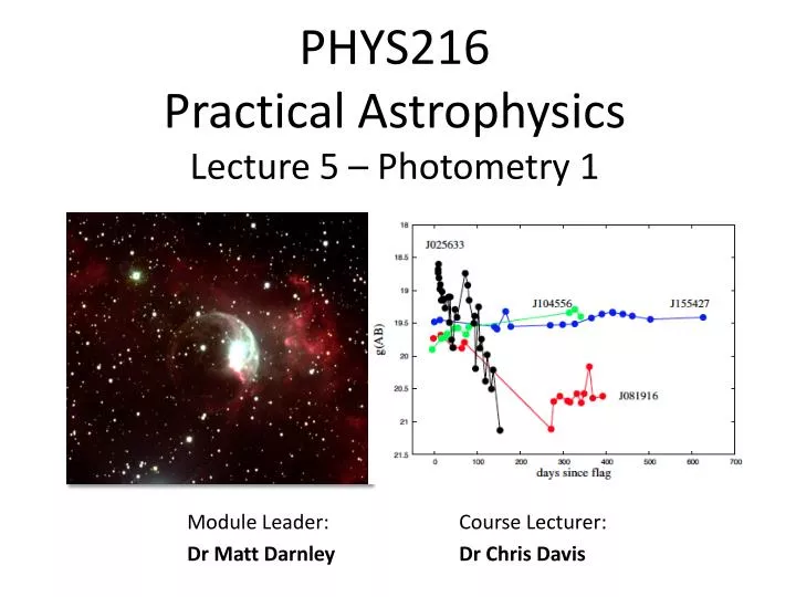 phys216 practical astrophysics lecture 5 photometry 1