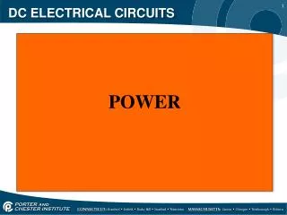 DC ELECTRICAL CIRCUITS
