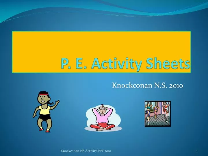 p e activity sheets