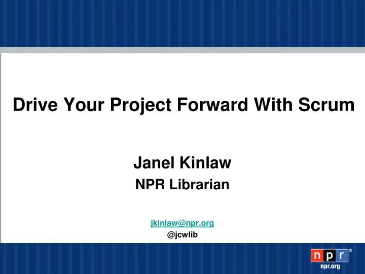 drive your project forward with scrum