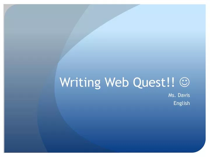 writing web quest