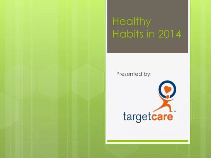 healthy habits in 2014
