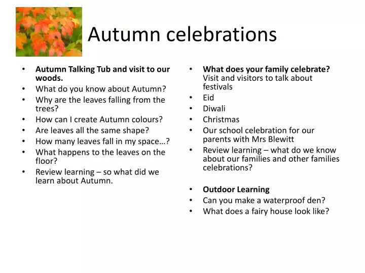 autumn celebrations
