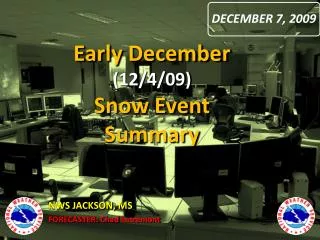 Early December (12/4/09) Snow Event Summary