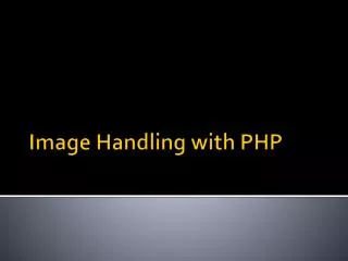 Image Handling with PHP