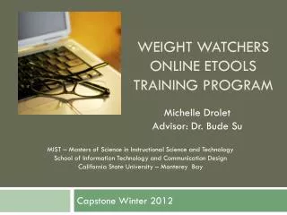 Weight Watchers online etools training program
