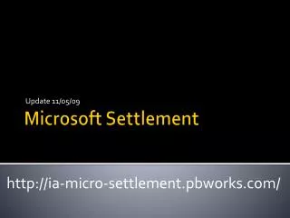 Microsoft Settlement