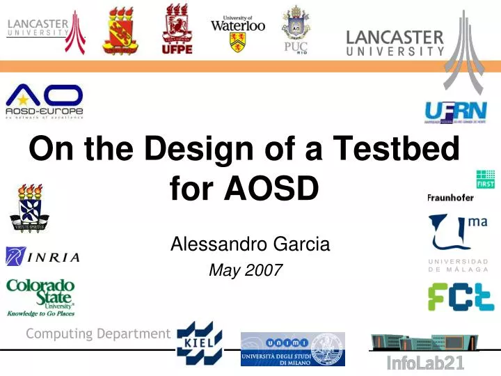 on the design of a testbed for aosd